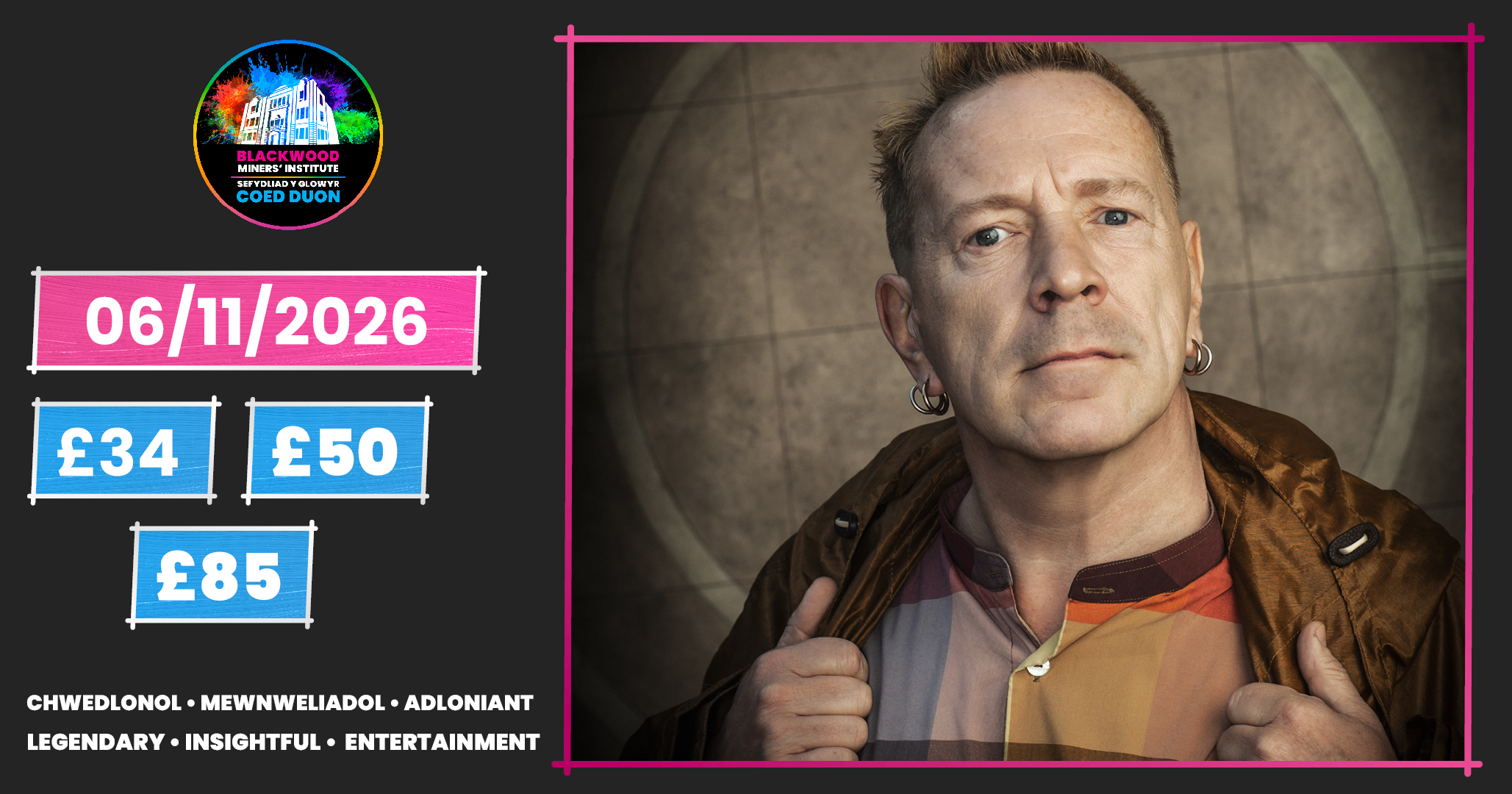 John Lydon: I Could Be Wrong, I Could Be Right - Blackwood Miners